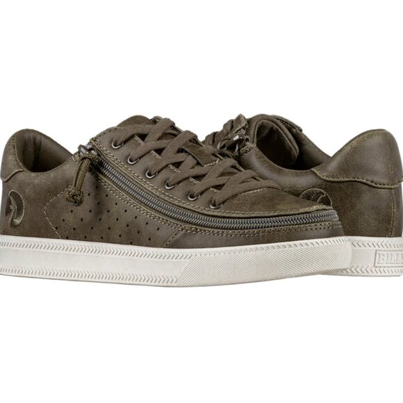 NEW Billy Footwear Women Sneaker Low Top Zip Up Olive Adaptive Size 6 M KF175 - Picture 2 of 5